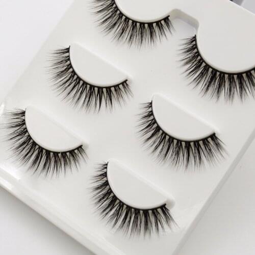 Visofree False Eyelashes Crisscross Wispy Eyelashes Light-weighted Lashes Tapered Medium Volume Lashes11 styles 3pairs/pack 3D04