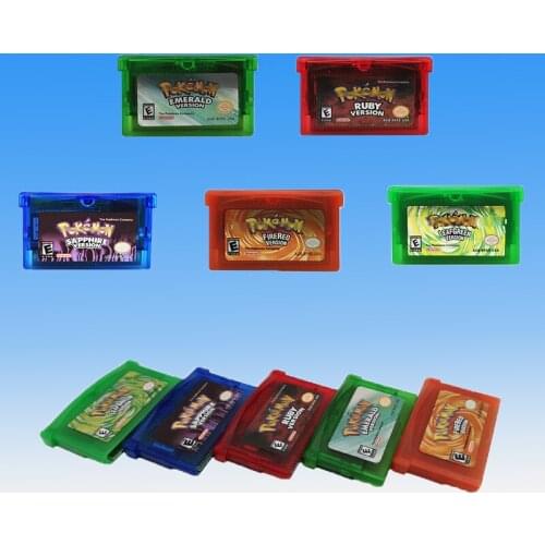 Nostalgia Video Pokeon Game Cartridge Console Gmae Cards For GBA Gameboy Advance SP
