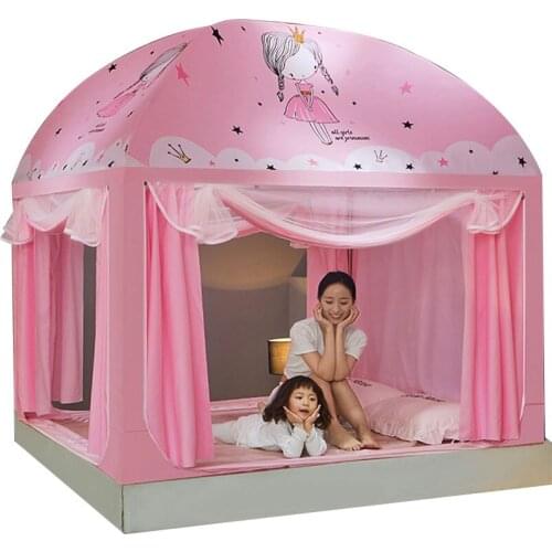 TT MosquitoNet 1.8M Bed Household Mongolian Bag1.5 M Reinforced IntegratedChildrensDrop-Resistant Dustproof Light Blocking Bed