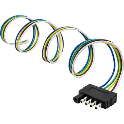 5Way Flat Plug Wire Wiring Harness Connection Kit for Trailer Boat Car RV US