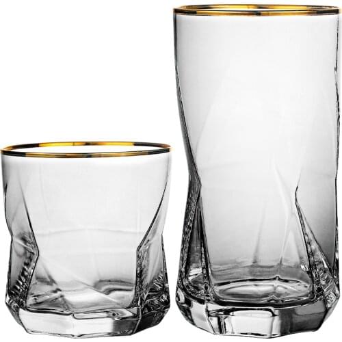Nordic Creative Geometry Glass, Whisky Glass, Drinking Glass for Water, Milk, Juice