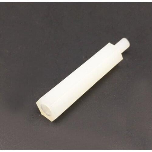 M3x17+6 Spacer Screws Hex Standoff Nuts Male to Female Plastic Nylon Accessories Off-White Pack 100