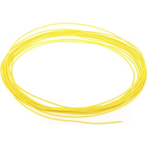 Musiclily Pro 22 AWG Gauge Vintage Style Pre-tinned Push-back Cloth Covered Stranded Wire, Yellow 25 Feet (8 Meters)