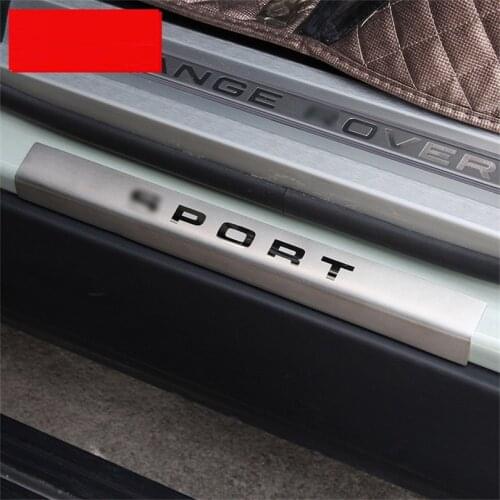 Stainless Steel Outside Door Sill Scuff Plate Threshold Plate Cover Trim For Land Rover Range Rover Sport/Vogue 2014-2018