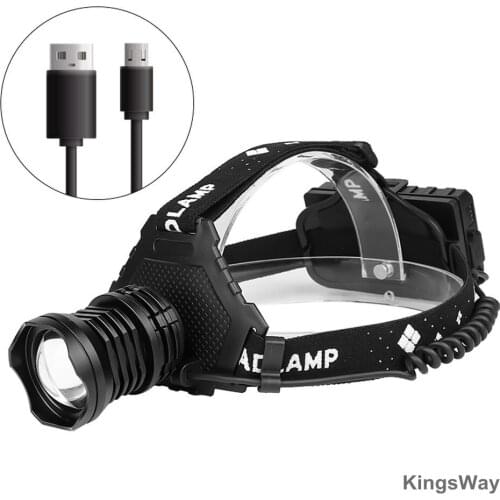 XHP70 Headlamp Rechargeable USB Super Bright Scalable Headlamp 8000 High Lumen Head Flashlight Led Waterproof Camping