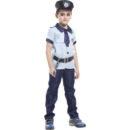 Dress Up America Police Role Play Costumes Set with Shirt,Pants,Hat,Necktie