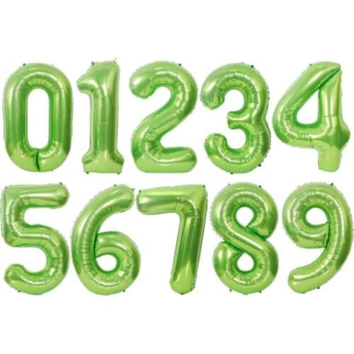 New 40 Inch Green Digital Foil Balloons Kids Birthday Safari Party Forest Party Decoration Jungle Party Animal Balloon Wholesale