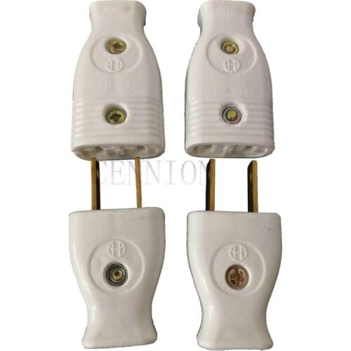 Power Wire connect Copper US CA MX JP 2 Pins Plug and socket 100pcs for America Canada Mexico Japan Pass 10A 110V to 250V