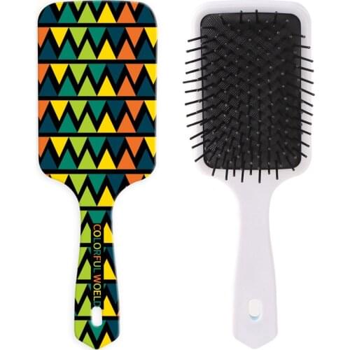 1PC Color Pattern Comb Professional Healthy Paddle Cushion Hair Loss Massage Brush Hairbrush Comb Scalp Hair Care Healthy Comb