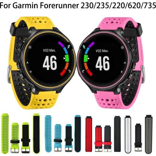 Colorful Replacementfor Garmin Forerunner 230 /235 /220 /620 /630 /735XT/235Lite Outdoor Sport Silicagel Smart Watch strap