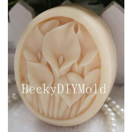 Wholesale!!!1pcs 7.6x6.3x2.8cm Flowers (ZX14) Silicone Handmade Soap Mold Crafts DIY Silicone Mould