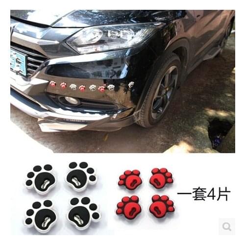 Car-Styling Animal Dog Bear Footprint Decal Stickers For Mitsubishi ASX Outlander Lancer Colt Evolution Pajero Eclipse Grandis