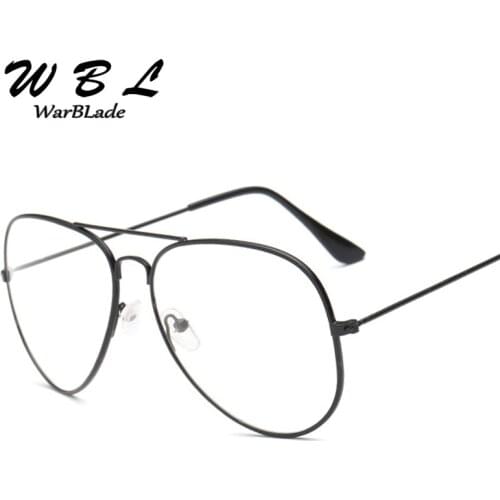 WarBLade Vintage Luxury Reading Glasses Frames Brand Clear Lens Glasses Frame Women Oversize Gold Eyewear Men Pilot Spectacle