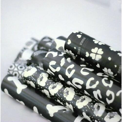 5pc Waterproof Black And White Pattern Decorative Gift Wrapping Tissue Craft Paper Book DIY Gift Packing Paper Vintage 50*70cm