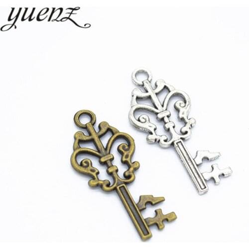 YuenZ 10 pcs Keys charms Metal Antique Zinc Alloy Pendant Charms Making DIY Handmade 83*32mm O250