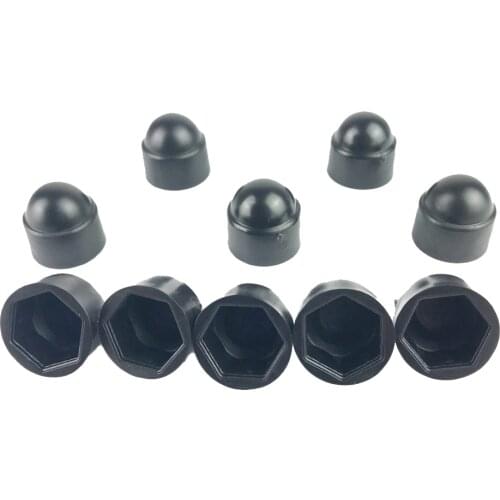 18mm Black Car Wheel Nut Covers Hub Screw Dust Cover Bolt Caps Hexagonal M8