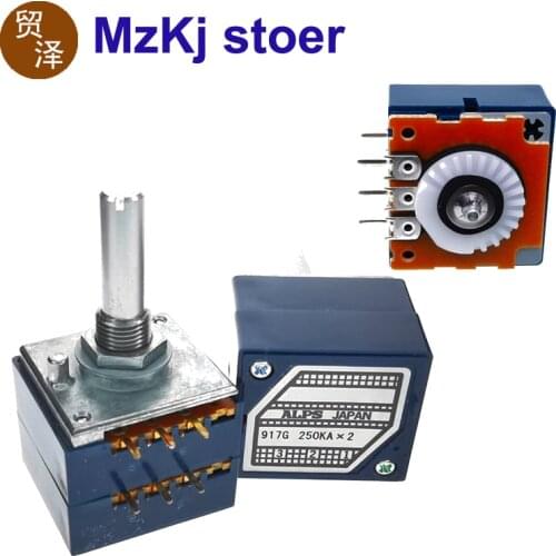 2PCS RK27 Hot New Japan ALPS RK271 10K 20K 50K 100K 250K 500K Carbon Film Dual-unit Rotary Potentiometer ALPS27