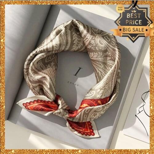 2021 New Pure Silk Scarf Woman Mulberry Silk Square Wrap Pashmina Girl Lady Kerchief Headwear Luxury Scarves Fashion Shawl Gift