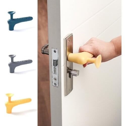 Anti-collision Door Handle Stopper wall protector Child Crash Protection silicone Doorknob Cover gloves Sleeve Home Accessories