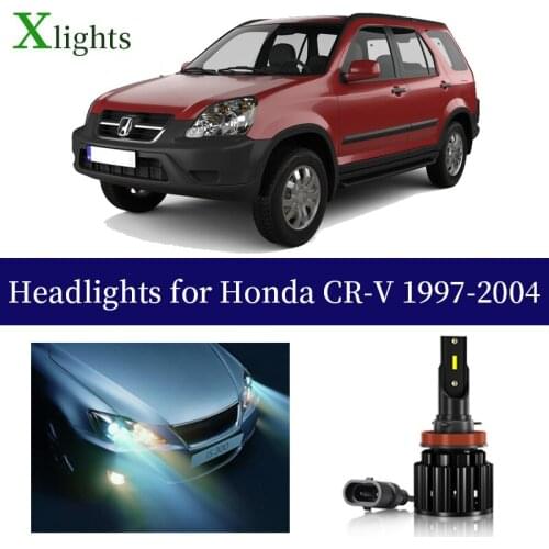 Xlights Bulb For Honda CR-V CRV 1997 1998 1999 2000 2001 2002 2003 2004 LED Headlight Low High Beam Headlamp Auto Light Lamp