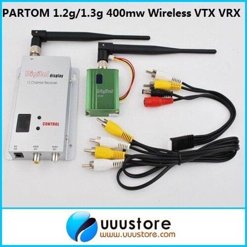Wireless AV Audio&Video transmitter and 12ch Receiver FPV Combo 1.2G 900Mhz transmitter 1.3G 400mW 8CH For Racing drone