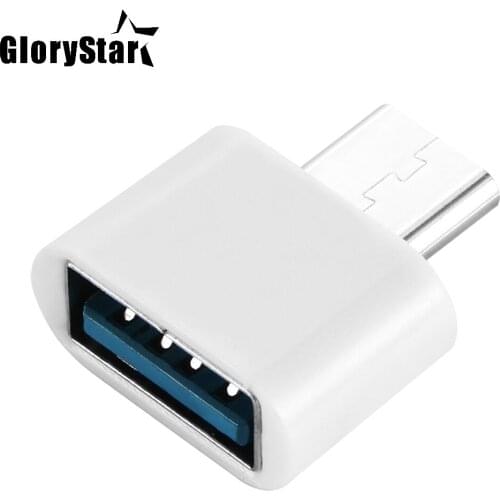 Black White USB Conversion Head Micro Converter Type C Charger Straight Android Phones USB 2.0 Adapter