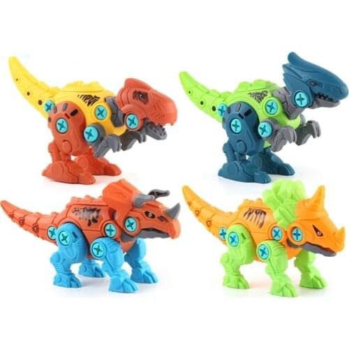 Children DIY Disassembly And Assembly Intellectual Toys Dinosaur Model Screw Nut Combination Educational Toy Children Kids Gift
