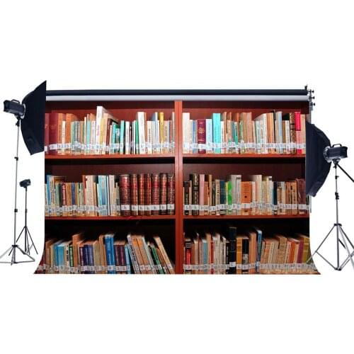Bookshelf Backdrop Study Room Bookcase Interior Library Photography Background