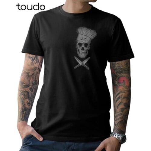T-Shirt Chef Skull Cook Skull Chef Stranger Things Design T Shirt 2019 New Short Sleeves Cotton Fashion T-Shirt