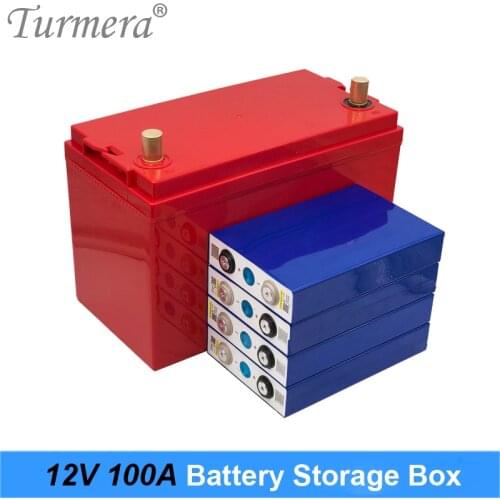 Turmera 12V 50Ah 80Ah 90Ah 105Ah 3.2V Lifepo4 Battery Storage Box for Solar Energy System and Uninterrupted Power Supply 12V Use