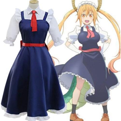 Hot Anime Miss Kobayashis Dragon Maid Tohru Cosplay Costume for Halloween Christmas Party Masquerade Anime Shows