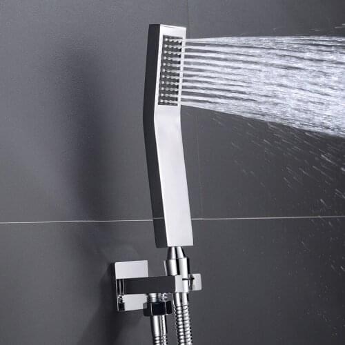 Bathroom Square Water-saving Shower Head High Pressure Hand Shower Set With Shower & Hose Bathroom Accessories