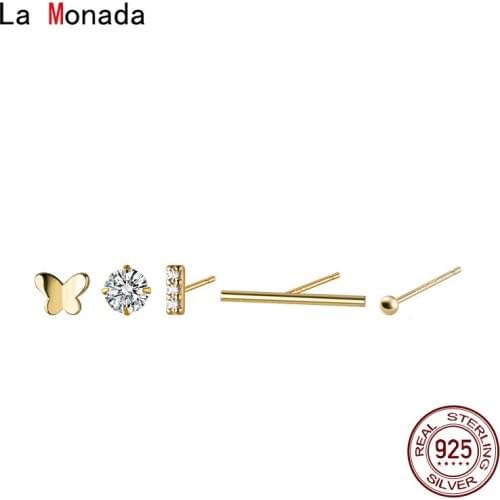 La Monada Sterling Silver 925 Stud Earrings For Women Silver 925 Set Women Earrings Butterfly Jewelry 925 Silver Earring Stud