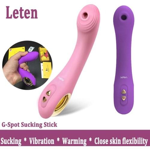 Leten Automatic Sucking Heating Dildo Vibrator Sex Toys For Women G spot Vagina Vibrating Stick Female Masturbation Sex Products