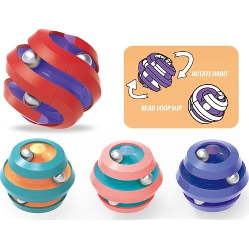Third Generation Magnetic Rotating Orbit Ball Cube Three Bead Orbit Puzzle Fidget Toys