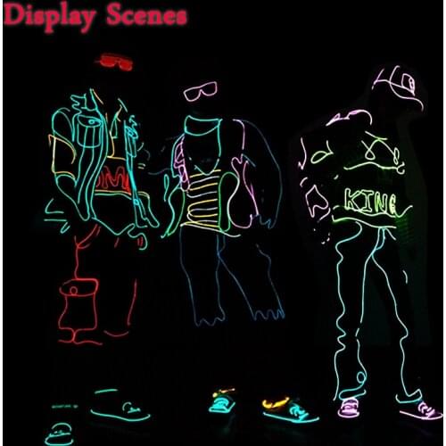 Fashion EL Wire Costume Accessories Glowing Performance Props Dance Decoration Party Supplies DIY Luminous LED Stage Suit
