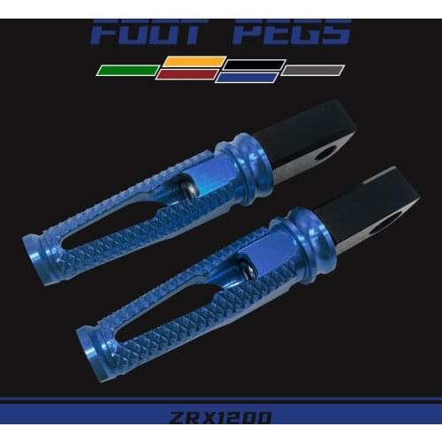 Motorcycle CNC Aluminum Rear Footrests Foot pegs For Kawasaki ZRX1200 ZRX 1200 Passenger rests Footpegs Pedals