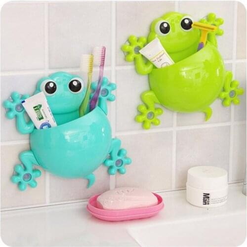 Animal Toothbrush Holder Bathroom Cartoon Toothbrush Toothpaste Wall Suction Holder Rack Container Organizer Children Supply