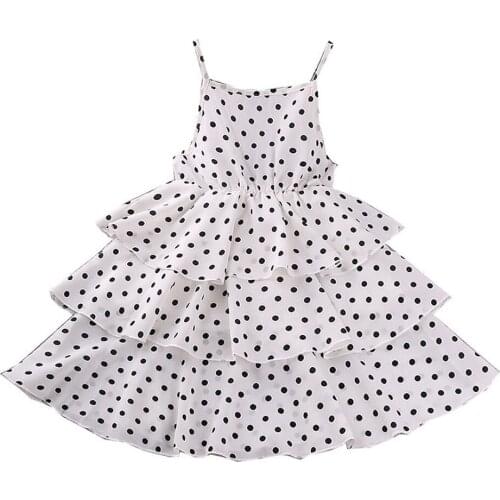 Polka dot dress girls summer sleeveless girl dress polka dot princess teenager casual dress daily childrens dress girl