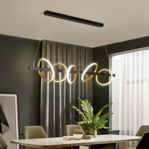 Gold Black Nordic Pendant Light Dinning table light Kitchen bar LED morden simple creative office resturant lighting