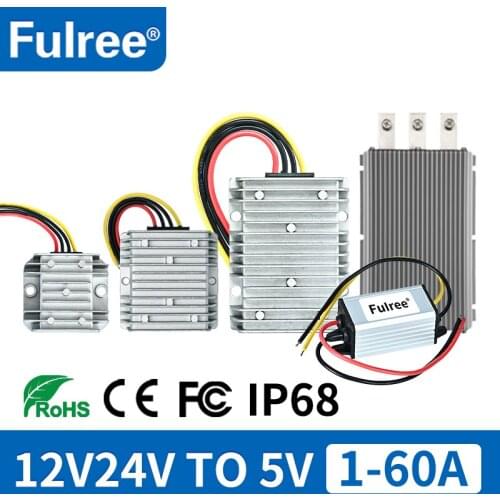 12V 24V to 5V 3A 5A 10A 15A 20A 25A 30A 40A 50A 60A DC DC Step Down Voltage Converter 12 24 Buck to 5 Volt Reducer Regulator