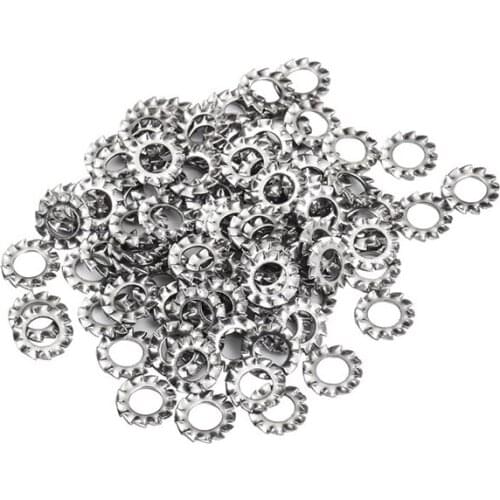 M2.5 M3 M4 M5 M6 M8 Mix DIN6798A 304 Stainless Steel Washers External Toothed Gasket Serrated Lock Washer Kit In Total300Pcs
