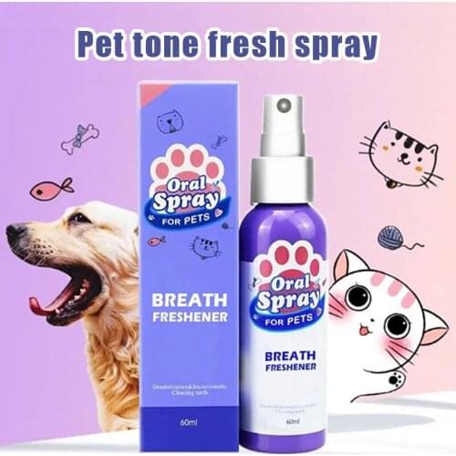 Pet Spray Dog Oral Care Bad Breath Teeth Cleaning Breath Freshener Plaque Remover xqmg Litter Housebreaking Dog Supplies Product