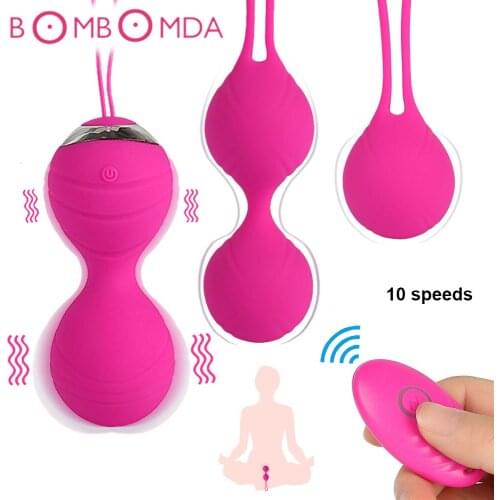 Vaginal Kegel Vibrator Sex Toys for Adults Women Vibrating Kegel Ben Wa Geisha Ball Remote Control Vagina Tight Exercise Trainer