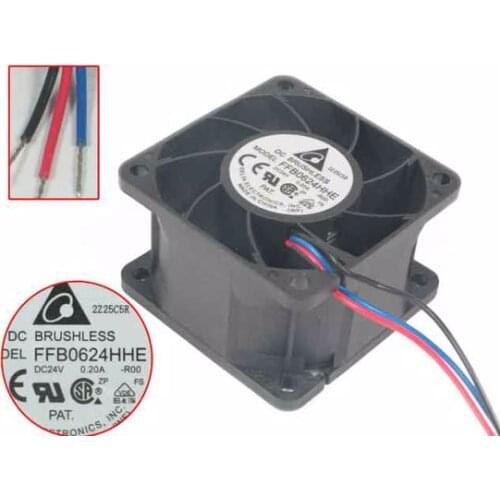 Delta Electronics FFB0624HHE R00 DC 24V 0.20A 60x60x38mm Server Cooling Fan
