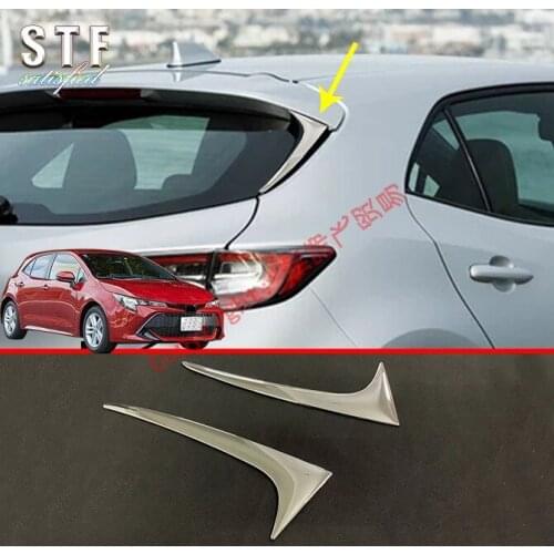 ABS Chrome Rear Window Spoiler Side Pillar Post Cover Trim Molding For Toyota Corolla Hatchback Auris Sport 2019 2020