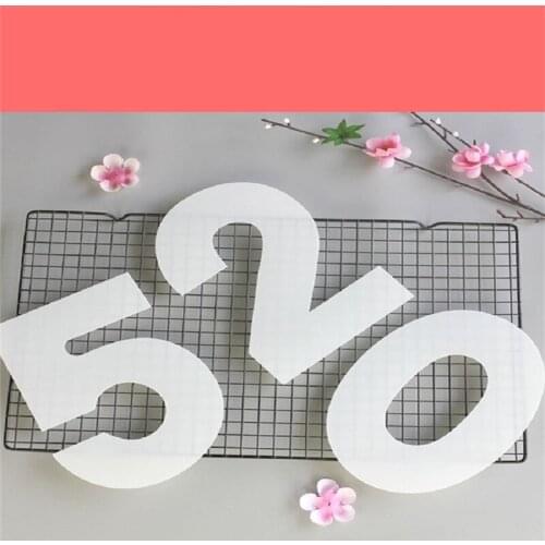 0-9 Alphabet Number Shape Cake Molds Silicone Cake Embossing Acrylic Mold Wedding Birthday Baking Confectionery Decorating Tools