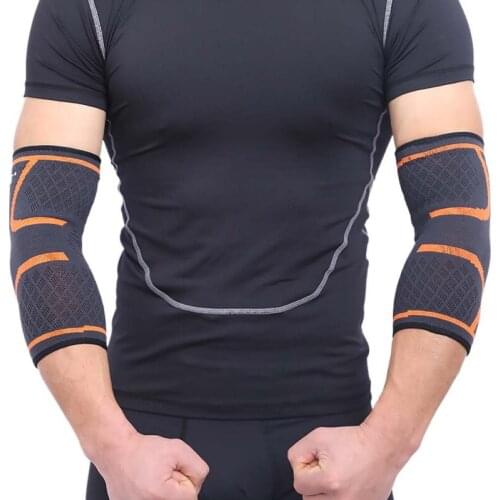 1 pair Gym Compression Elbow Support Elastic Absorb Sweat Sport Basketball Arm Sleeve Sport Elbow Protective Pad