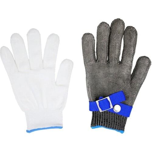 Anti-Cut Gloves Stainless Steel Safety Cut Resistant Proof Stab Gloves For Butcher Worker Mitten Wire Repair Hand Protection 1PC