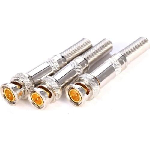 10Pcs High Quality BNC 75-5 JR-B25 Male Solderless Connectors Simply And Professional Connectors For CCTV Camera System